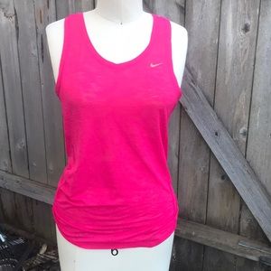 Nike pink dri-fit razor back tank top.